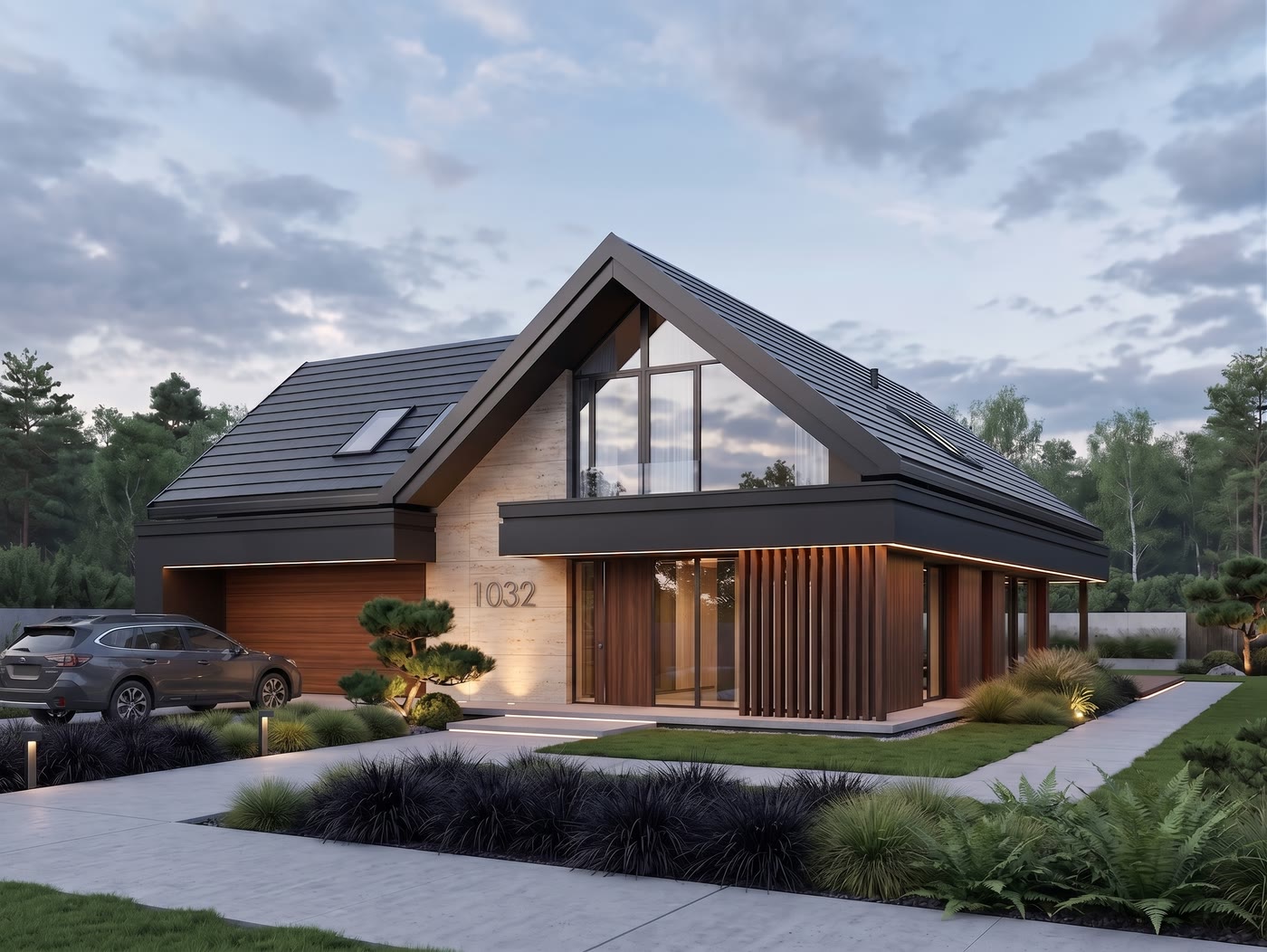 Vizualizácia rodinného domu Horizon 02 – exteriér